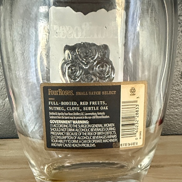 Four Roses Small Batch ‘Select’ Bourbon EMPTY BOTTLE Rare - Picture 5 of 6